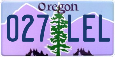 OR license plate 027LEL