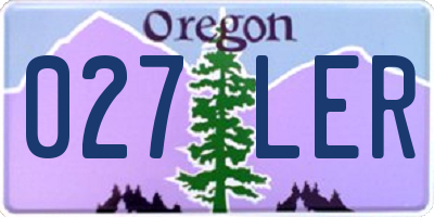 OR license plate 027LER