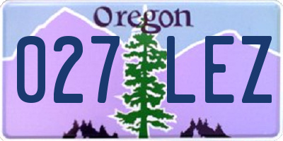 OR license plate 027LEZ