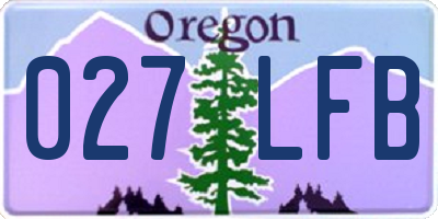 OR license plate 027LFB
