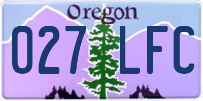 OR license plate 027LFC