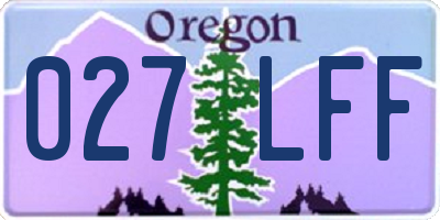 OR license plate 027LFF