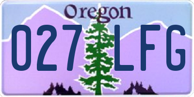 OR license plate 027LFG