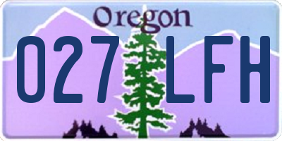 OR license plate 027LFH