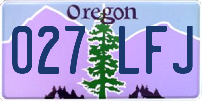 OR license plate 027LFJ