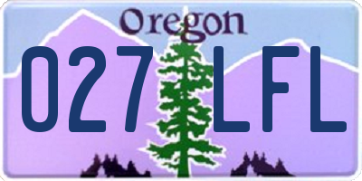 OR license plate 027LFL