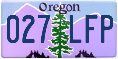 OR license plate 027LFP