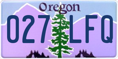 OR license plate 027LFQ
