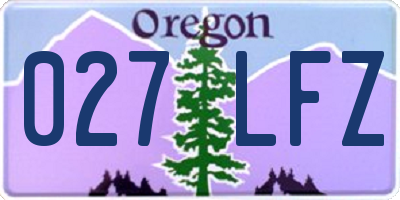 OR license plate 027LFZ
