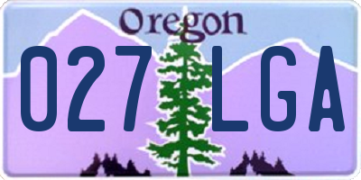 OR license plate 027LGA