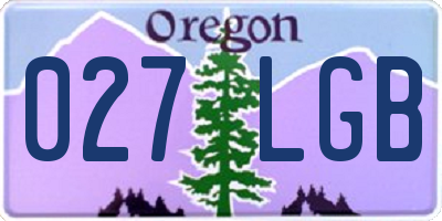 OR license plate 027LGB