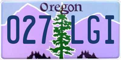 OR license plate 027LGI