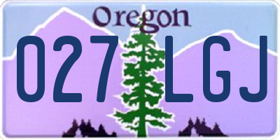OR license plate 027LGJ