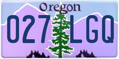 OR license plate 027LGQ