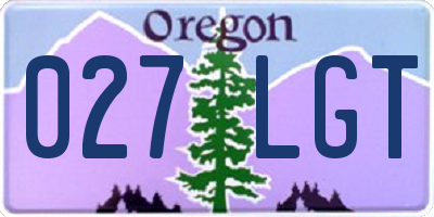OR license plate 027LGT