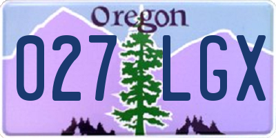 OR license plate 027LGX