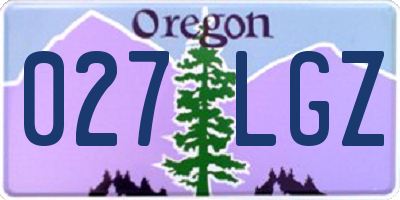 OR license plate 027LGZ