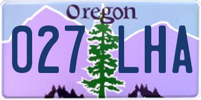 OR license plate 027LHA
