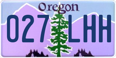 OR license plate 027LHH