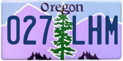 OR license plate 027LHM