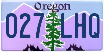 OR license plate 027LHQ