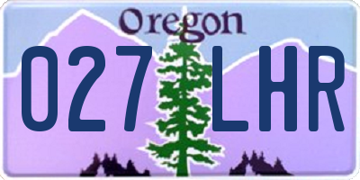 OR license plate 027LHR