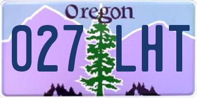 OR license plate 027LHT