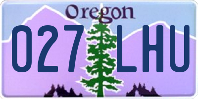 OR license plate 027LHU