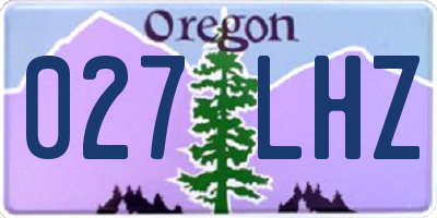 OR license plate 027LHZ