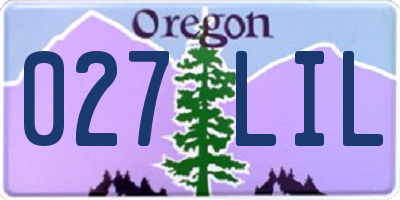 OR license plate 027LIL
