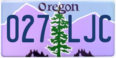 OR license plate 027LJC