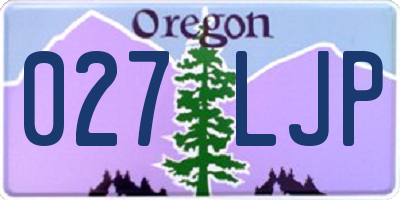 OR license plate 027LJP