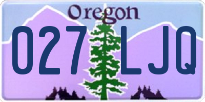 OR license plate 027LJQ