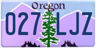 OR license plate 027LJZ