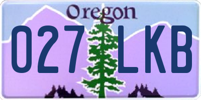 OR license plate 027LKB