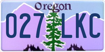 OR license plate 027LKC