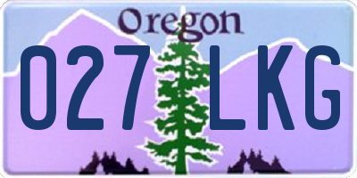 OR license plate 027LKG