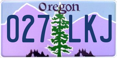 OR license plate 027LKJ
