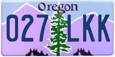 OR license plate 027LKK