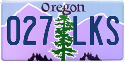 OR license plate 027LKS