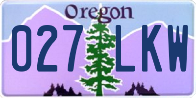 OR license plate 027LKW