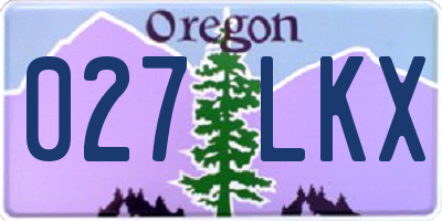 OR license plate 027LKX
