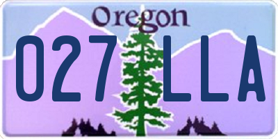 OR license plate 027LLA