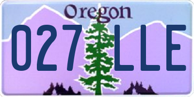 OR license plate 027LLE