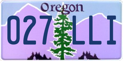 OR license plate 027LLI
