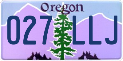 OR license plate 027LLJ