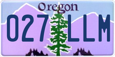 OR license plate 027LLM