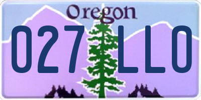 OR license plate 027LLO