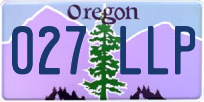 OR license plate 027LLP