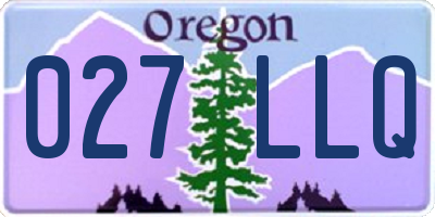 OR license plate 027LLQ